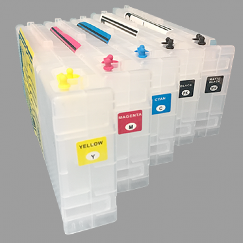 KIT DE CARTUCHOS VACIOS (5 COLORES) PARA PLOTTER SURECOLOR SC SERIE T DE 700ml CON CHIP